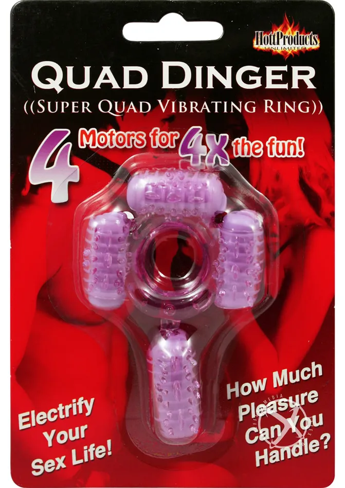 Male Sex Toys Hott Products Humm Dinger Super Quad Vibrating Cock Ring