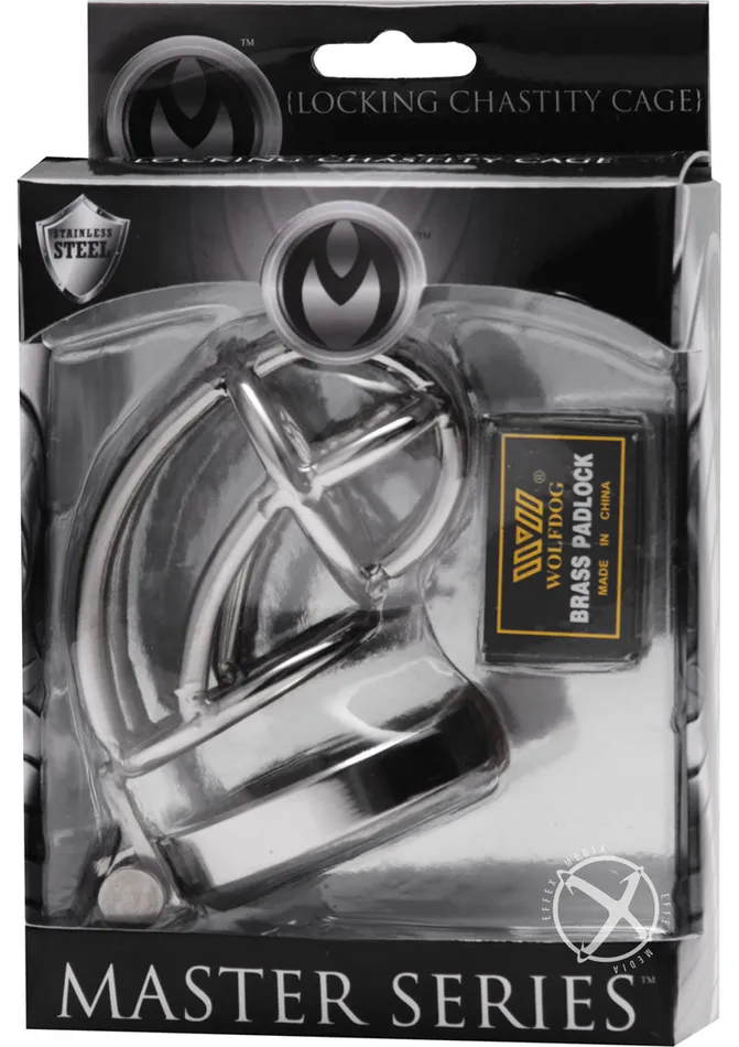 Male Sex Toys Master Series Master Series Captus Locking Chastity Cage