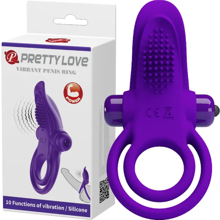 Male Sex Toys Pretty Love Vibrant Penis Ring Purple