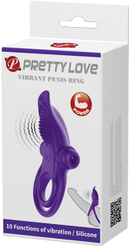 Male Sex Toys Pretty Love Vibrant Penis Ring Purple