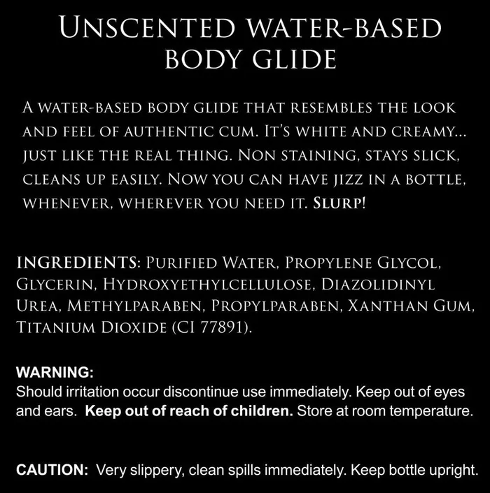 Male Sex Toys XR Brands Master Series Master Series Jizz Unscented WaterBased Body Glide 16 Oz Male Sex Toys XR Brands Master Series Master Series Jizz Unscented WaterBased Body Glide 16 Oz
