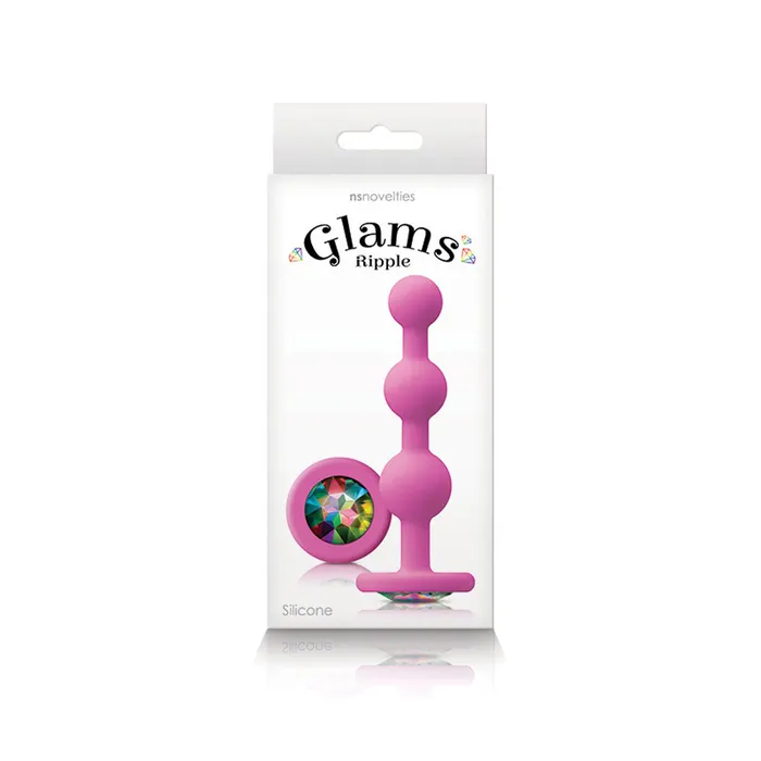 nsnovelties Vibrators Glams Ripple Rainbow Gem Pink