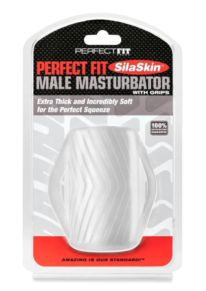 Perfect Fit Male Masturbator with Grips Silaskin Perfect Fit Male Sex Toys