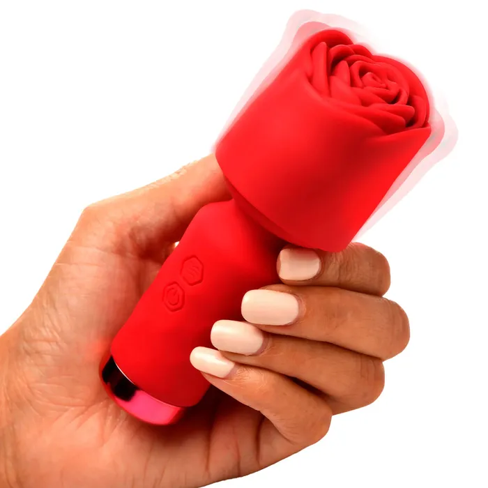 Pleasure RosePetite Mini Silicone Rose Wand Red XR Brands inmi Vibrators Pleasure RosePetite Mini Silicone Rose Wand Red XR Brands inmi Vibrators