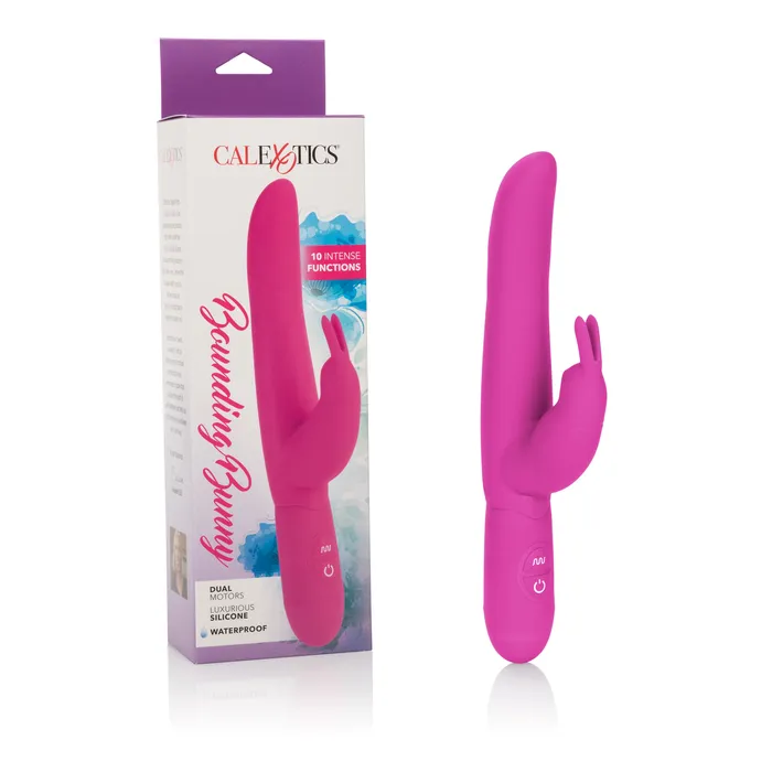 Posh 10Function Silicone Bounding Bunny Pink CalExotics Vibrators Posh 10Function Silicone Bounding Bunny Pink CalExotics Vibrators