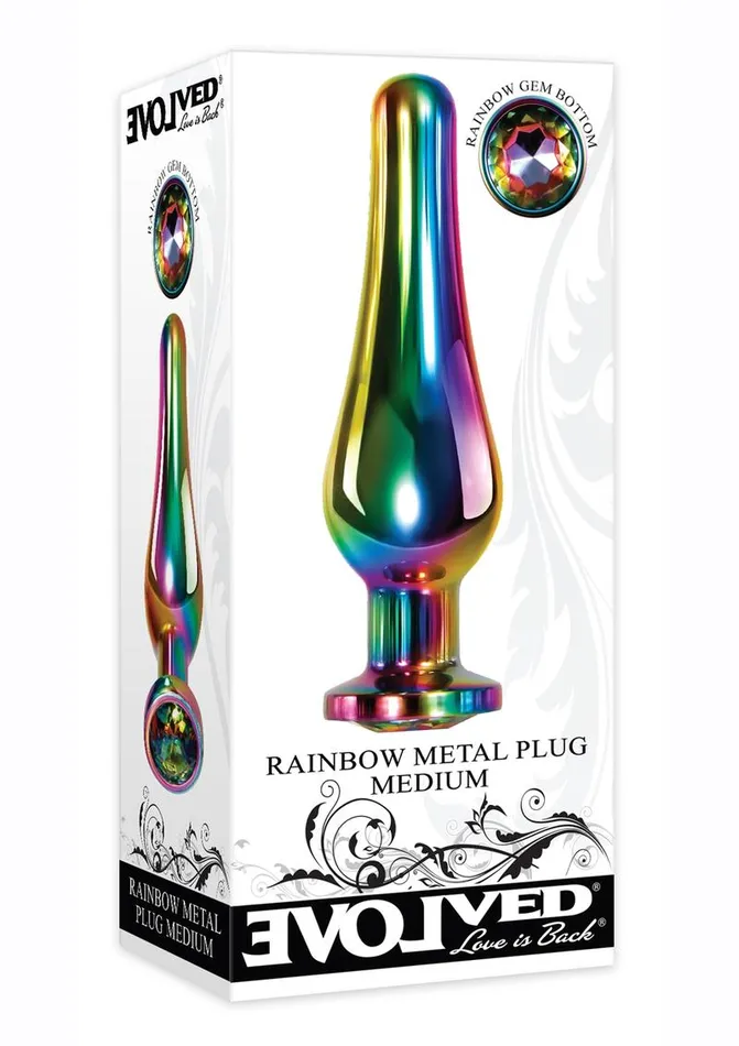 Rainbow Metal Anal Plug Evolved Anal
