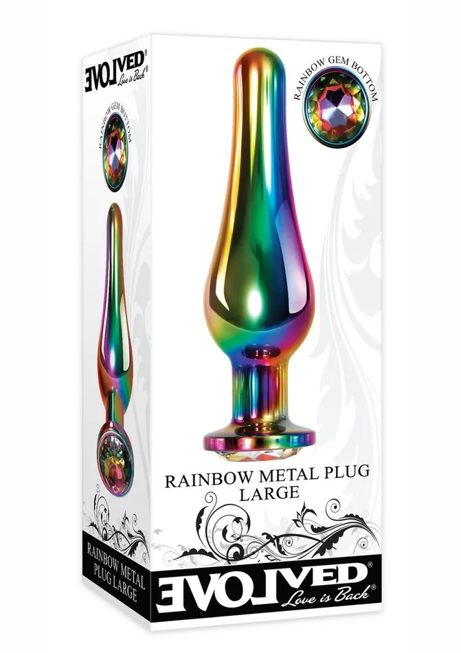 Rainbow Metal Anal Plug Evolved Anal