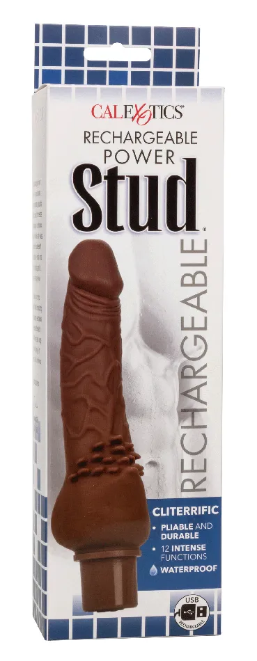 Rechargeable Power Stud Cliterrific Brown CalExotics Female Sex Toys