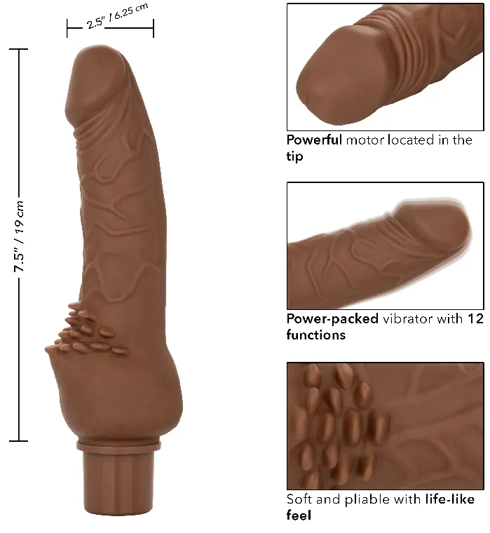 Rechargeable Power Stud Cliterrific Brown CalExotics Female Sex Toys