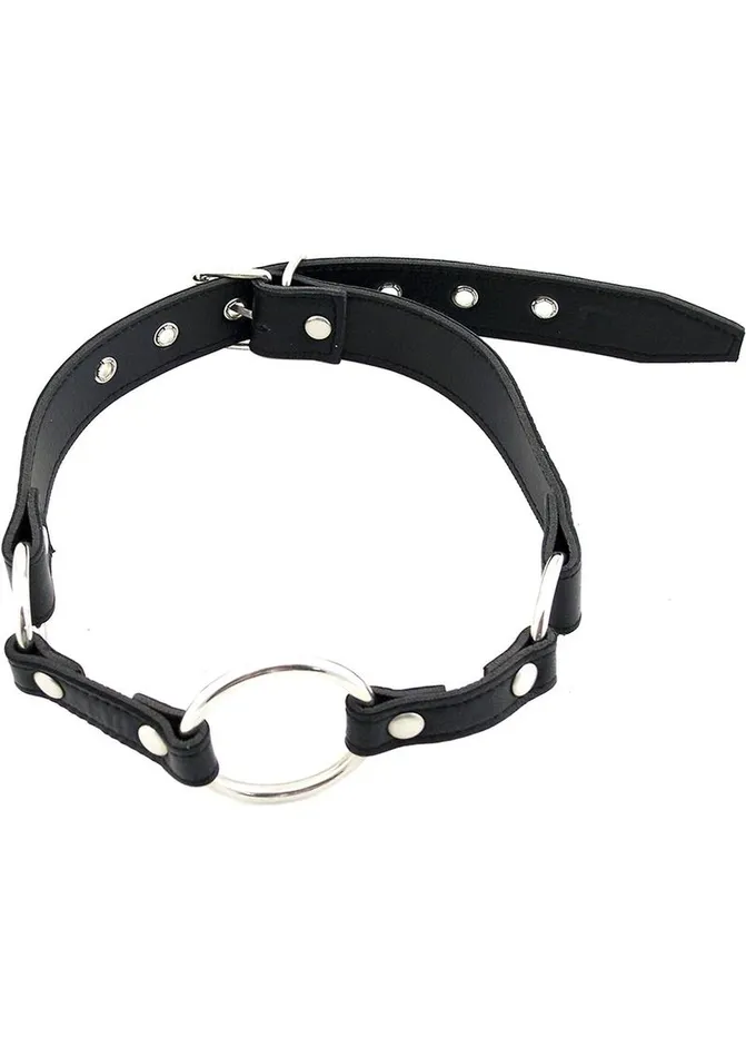 Rouge Rouge O Ring Leather Adjustable Mouth Gag Male Sex Toys