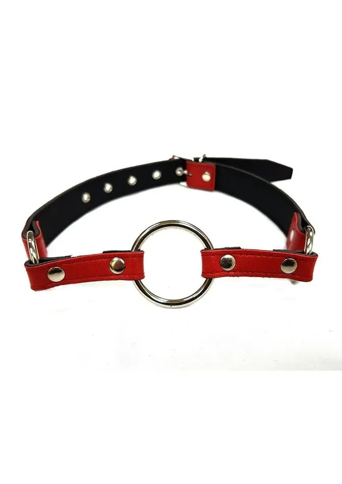 Rouge Rouge O Ring Leather Adjustable Mouth Gag Male Sex Toys
