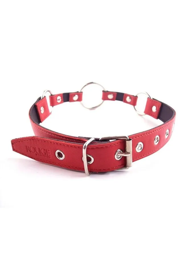 Rouge Rouge O Ring Leather Adjustable Mouth Gag Male Sex Toys