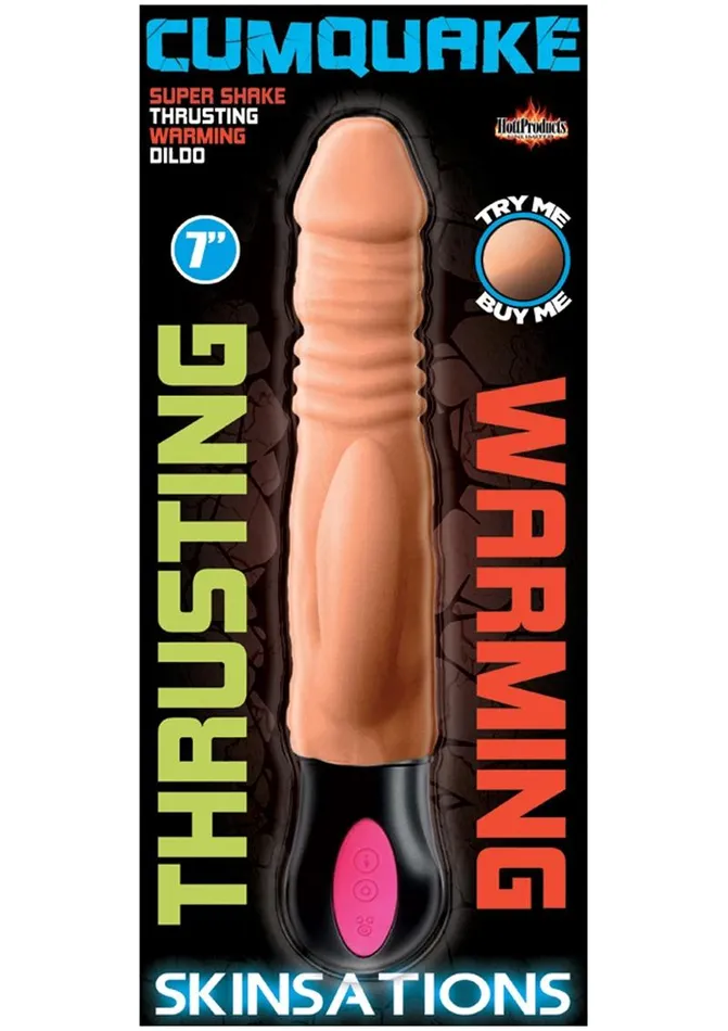 Skinsations Female Sex Toys Skinsations Cumquake Super Shake Thrusting Warming Dildo Rechargeable