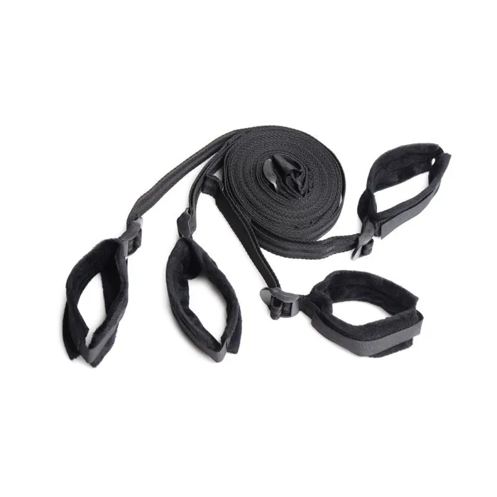 Strict Anal Bed Restraint Bondage Kit Black