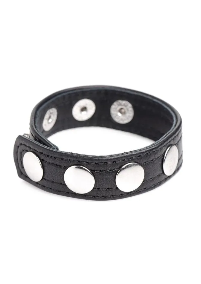 Strict Leather Male Sex Toys Cock Gear Leather Speed Snap Cock Ring