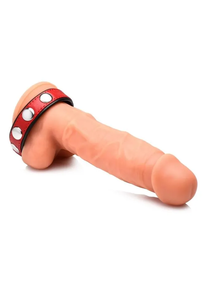 Strict Leather Male Sex Toys Cock Gear Leather Speed Snap Cock Ring