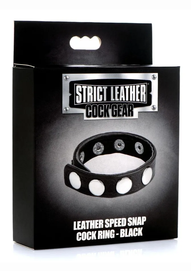 Strict Leather Male Sex Toys Cock Gear Leather Speed Snap Cock Ring