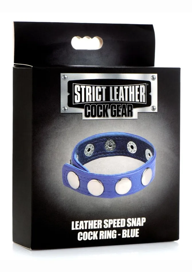 Strict Leather Male Sex Toys Cock Gear Leather Speed Snap Cock Ring