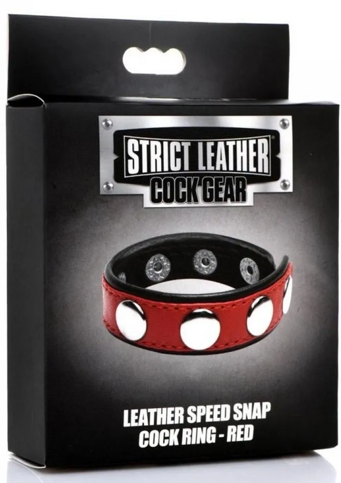Strict Leather Male Sex Toys Cock Gear Leather Speed Snap Cock Ring