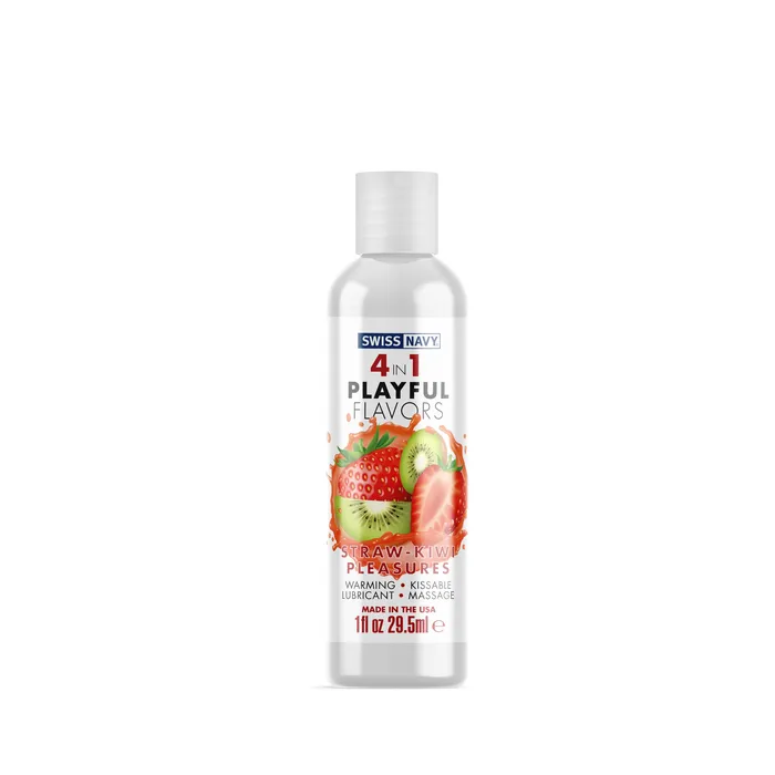 Swiss Navy 4in1 Playful Flavors Strawberry Kiwi Pleasures 1 Fl Oz MD Science Lab Female Sex Toys