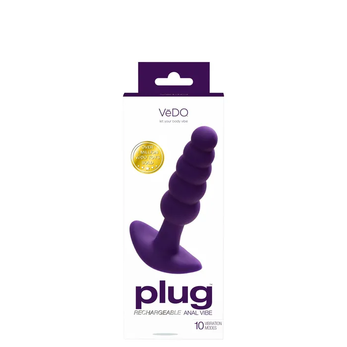 VeDO Anal Plug Rechargeable Anal Vibe Deep Purple
