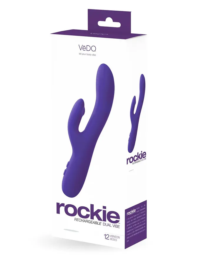 Vibrators VeDO Rockie Dual Rechargeable Vibe Indigo
