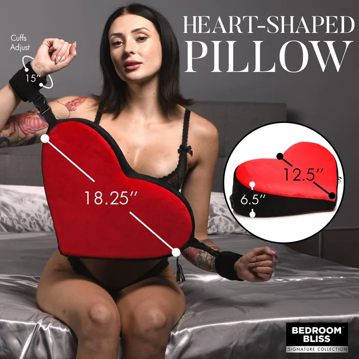 Vibrators XR Bedroom Bliss Bondage Love Pillow Blackred Vibrators XR Bedroom Bliss Bondage Love Pillow Blackred