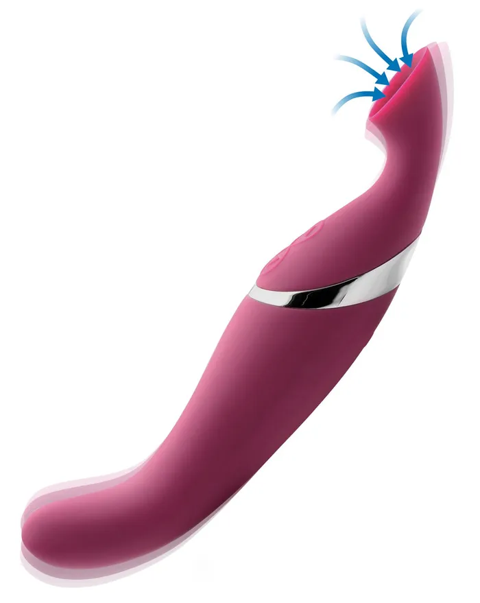 XR Brands inmi Vibrators Shegasm Intense 2 in 1 Clit Stimulator Pink