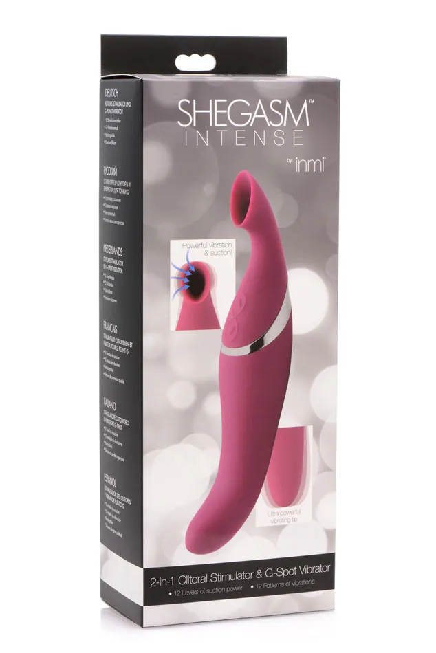 XR Brands inmi Vibrators Shegasm Intense 2 in 1 Clit Stimulator Pink XR Brands inmi Vibrators Shegasm Intense 2 in 1 Clit Stimulator Pink