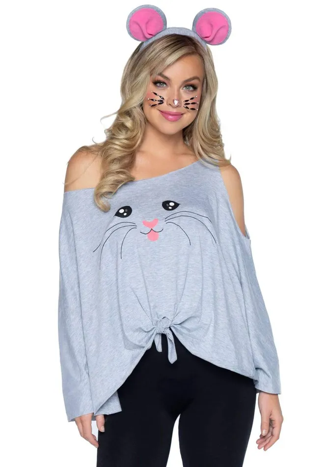 2 Pc Mouse Costume Poncho Set One Size 2024 Holiday Sale Specials Anal