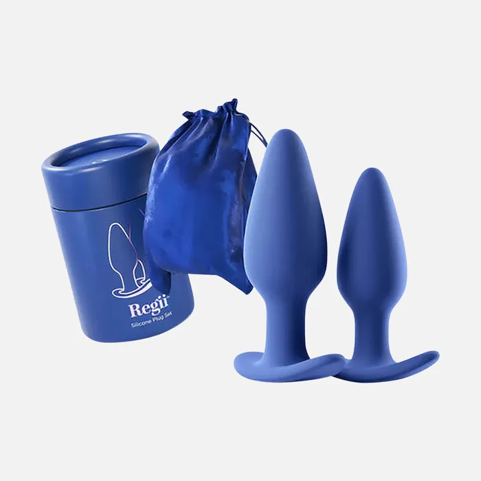Anal Regii 2Piece Non Vibrating Anal Plug Set Blue Biird Anal Regii 2Piece Non Vibrating Anal Plug Set Blue Biird