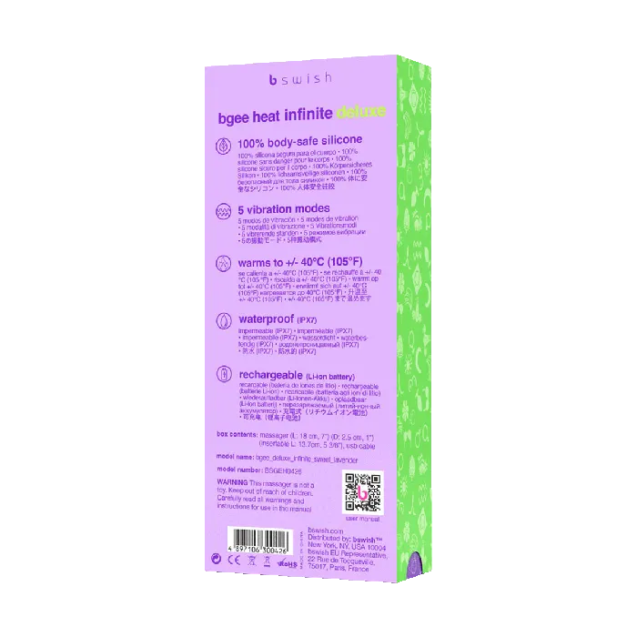 Bswish Vibrators Heat Infinite Deluxe GSpot Vibrator Sweet Lavender Bswish Vibrators Heat Infinite Deluxe GSpot Vibrator Sweet Lavender