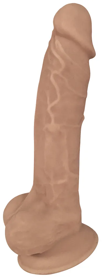 Dildos Curve Toys 7 Inch Fleshstixxx Silicone Dildo With Balls Latte
