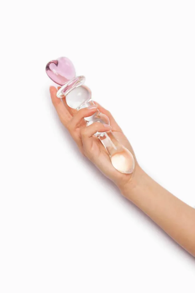 Dildos NS Novelties CRYSTAL WAND Dildo de Vidrio con Corazn