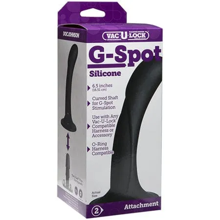 Doc Johnson VacULock GSpot Silicone Black Dildos