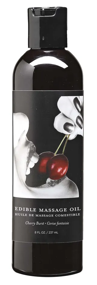 Earthly Body Couples Edible Massage Oil Cherry 8 Fl Oz
