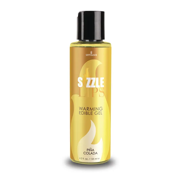 Enhancers Sensuva Sizzle Lips Warming Edible Gel Pina Colada 42 Fl Oz 125 ml
