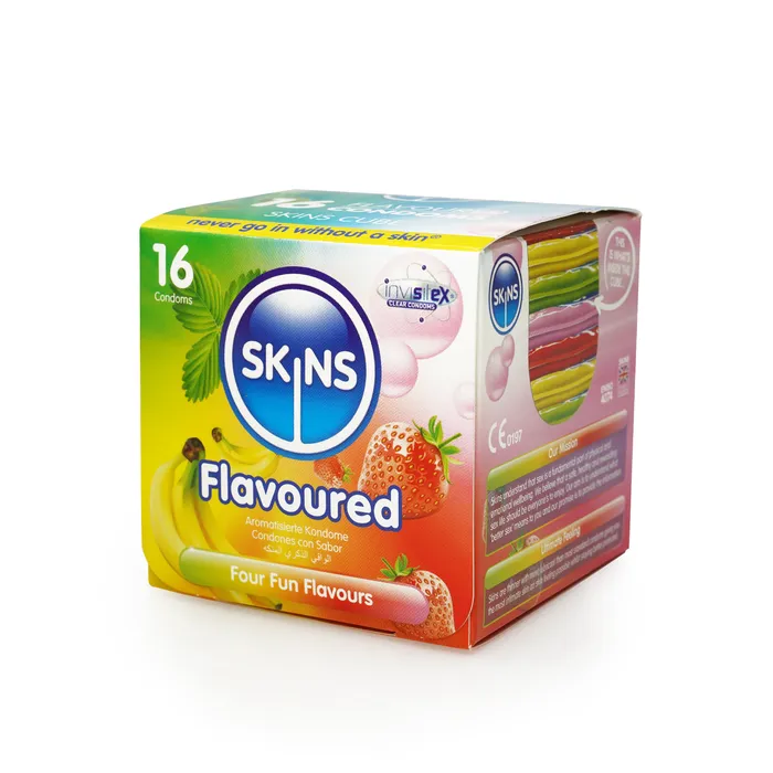 Enhancers Skins Skins Condoms Flavours Cube 16 Pack Enhancers Skins Skins Condoms Flavours Cube 16 Pack