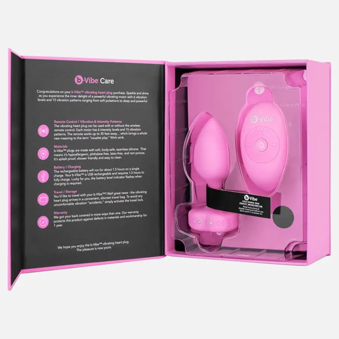 Female Sex Toys BVibe Remote Control Vibrating Dildo Jewelled Heart Plug SM Female Sex Toys BVibe Remote Control Vibrating Dildo Jewelled Heart Plug SM