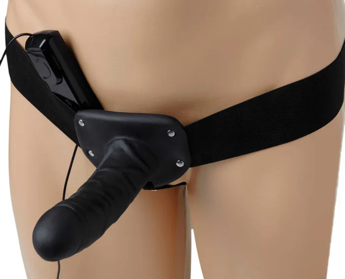 Female Sex Toys Deluxe Vibro Erection Assist Hollow Silicone StrapOn XR Brands Female Sex Toys Deluxe Vibro Erection Assist Hollow Silicone StrapOn XR Brands