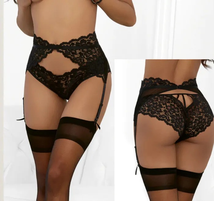 Female Sex Toys Escante Lace GarterPanty Stockings Set
