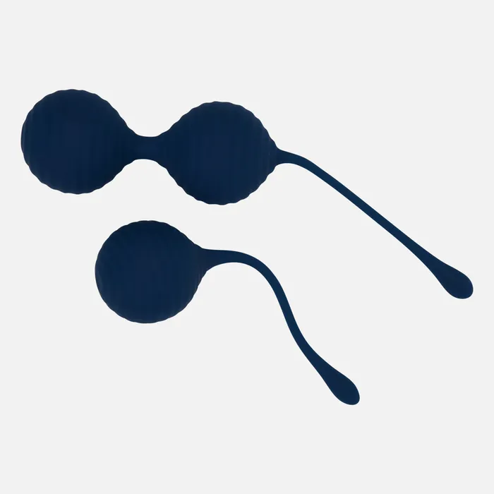 Female Sex Toys Par Femme 2Piece Silicone Kegel Training Set Navy Blue