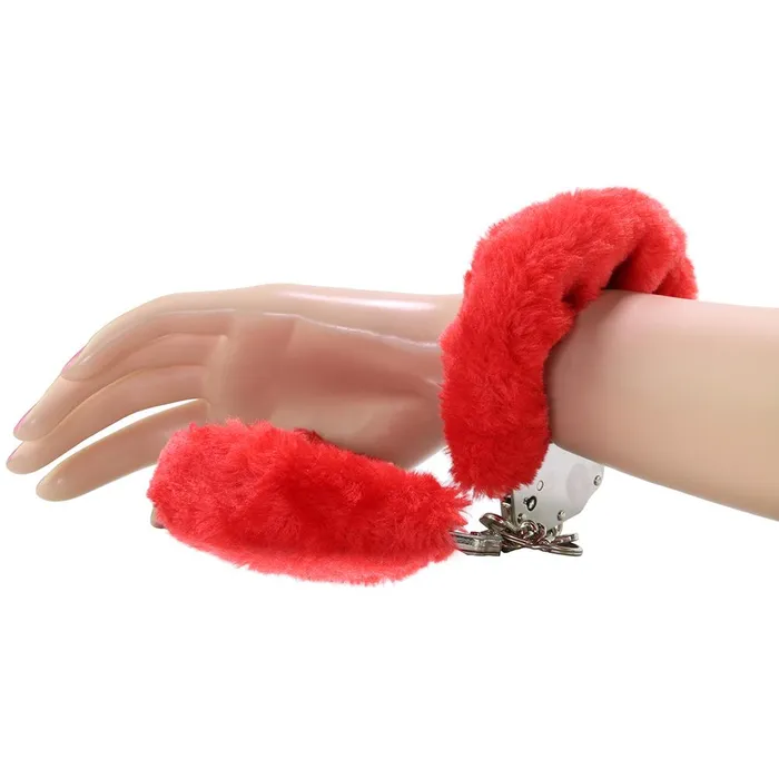 Fetish Fantasy Beginners Furry Cuffs Red Pink Cherry Couples