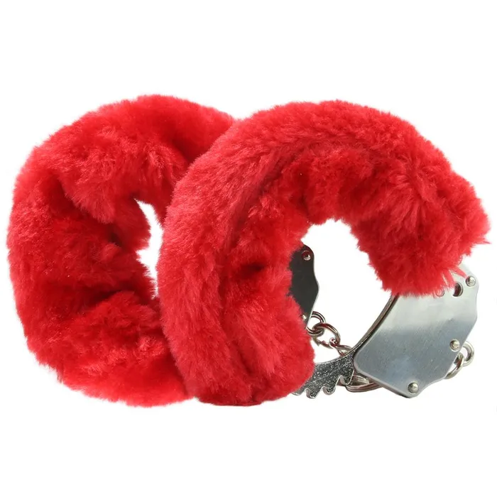 Fetish Fantasy Beginners Furry Cuffs Red Pink Cherry Couples