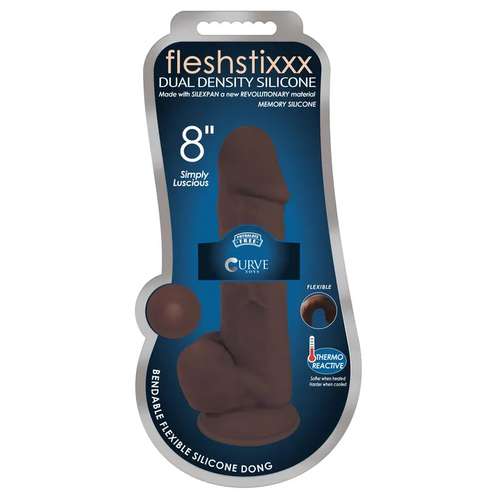 FLESHSTIXXX Female Sex Toys FLESHSTIXXX 8 Silicone Dildo with ball Chocolate FLESHSTIXXX Female Sex Toys FLESHSTIXXX 8 Silicone Dildo with ball Chocolate