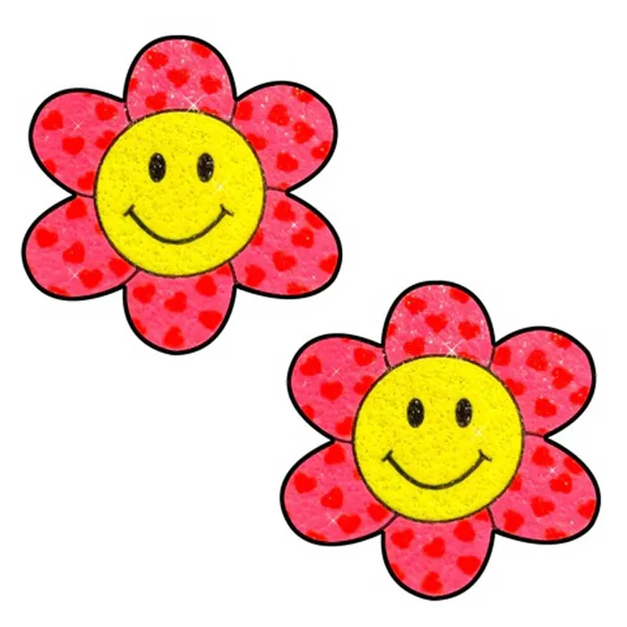 Freaking Awesome Smiley Flower Power Glitter Nipple Cover Pasties Neva Nude Female Sex Toys Freaking Awesome Smiley Flower Power Glitter Nipple Cover Pasties Neva Nude Female Sex Toys
