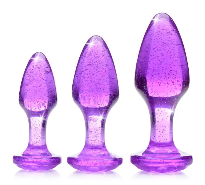 Glitter Gem Anal Plug Set Purple XR Brands Anal