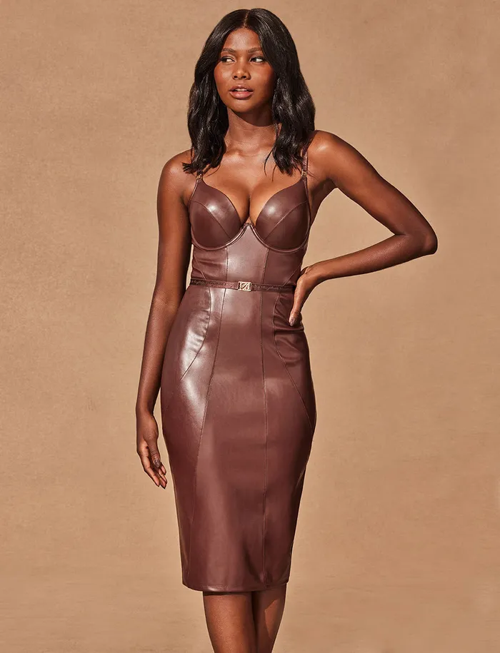 Honey Birdette Male Sex Toys Emily Deep Mahogany Dress