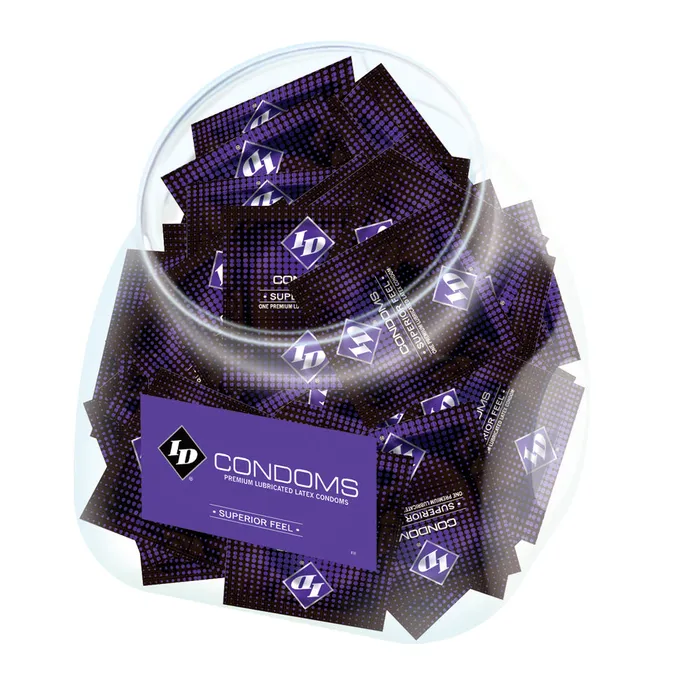 ID Condoms Superior Feel 144 Piece Jar ID Lubricants Male Sex Toys