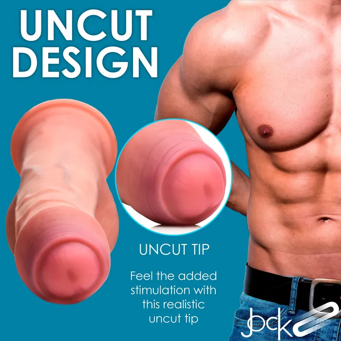 Jock 87 Uncut Dual Density Silicone Dildo With Balls Jock Female Sex Toys Jock 87 Uncut Dual Density Silicone Dildo With Balls Jock Female Sex Toys